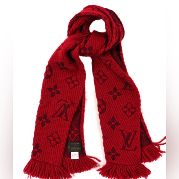 Louis Vuitton Red Monogram Scarf - Picture 1 of 9